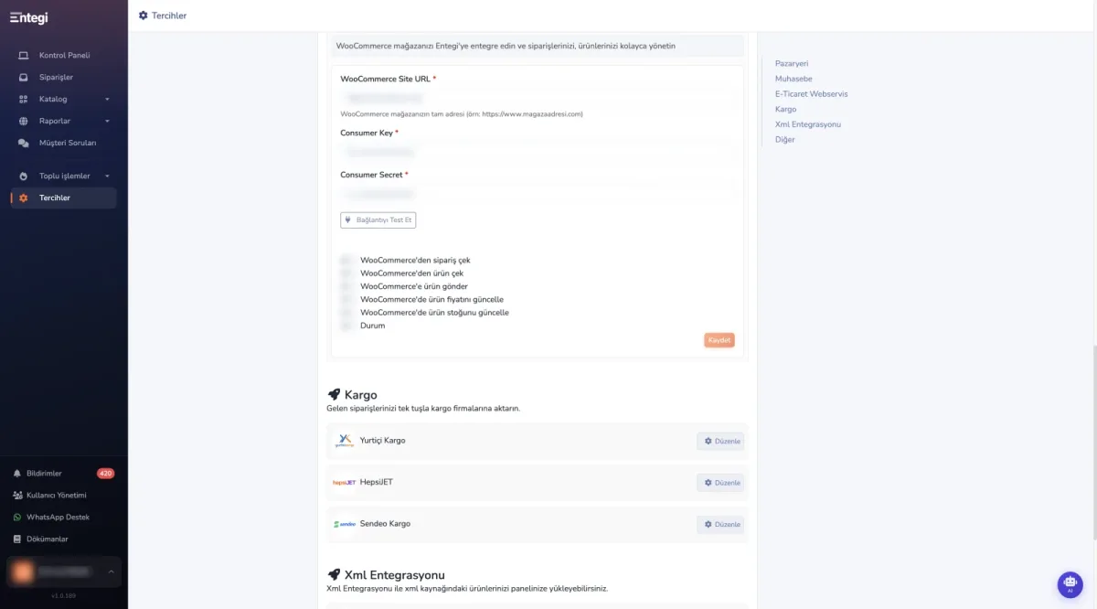 WooCommerce Ayarları